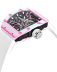 NTPT CARBON FIBRE X PEACOCK TOURBILLON WHITE PINK
