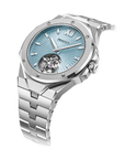 PLUMAGE GAZE HAND-MADE GUILLOCHE TOURBILON WATCH BLUE