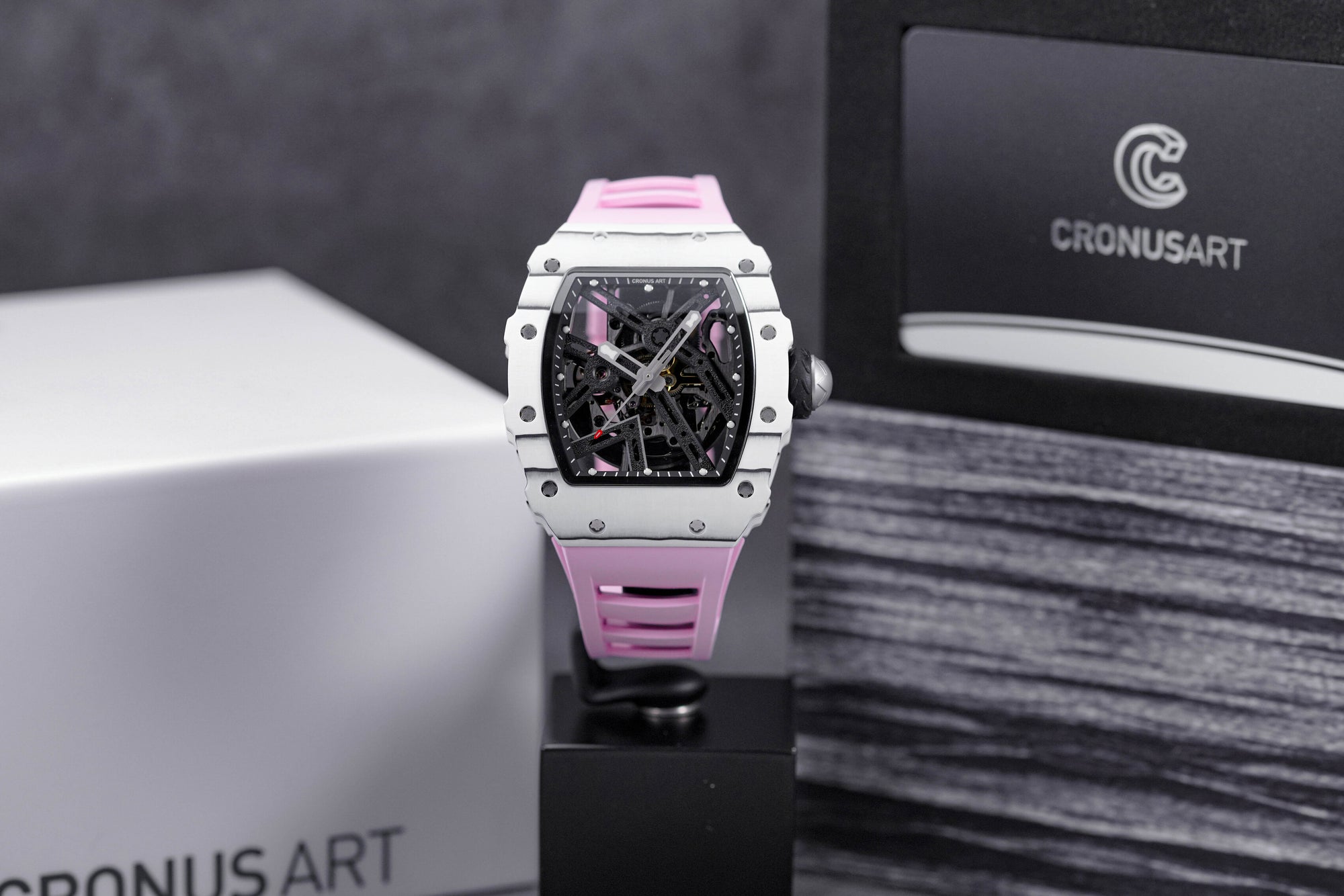 SILVERSTONE NTPT WHITE CARBON FIBER PINK RUBBER