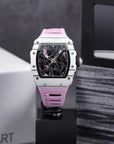 SILVERSTONE NTPT WHITE CARBON FIBER PINK RUBBER