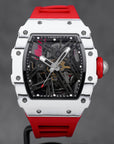 SILVERSTONE NTPT WHITE CARBON FIBER RED RUBBER