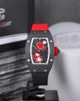 LADIES LOVE LETTERS BLACK RED CERAMIC