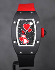 LADIES LOVE LETTERS BLACK RED CERAMIC