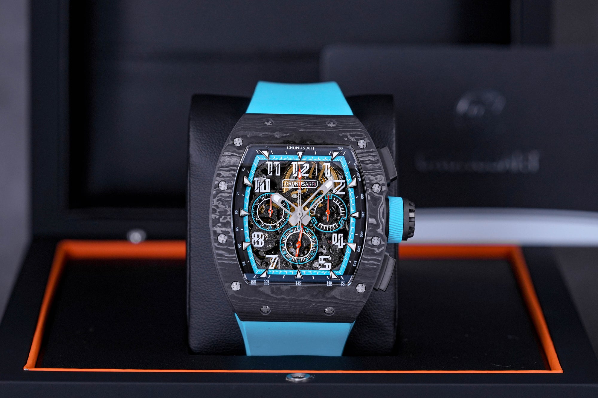 TRACK CHRONOGRAPH CM002 NTPT CARBON FIBER BLUE