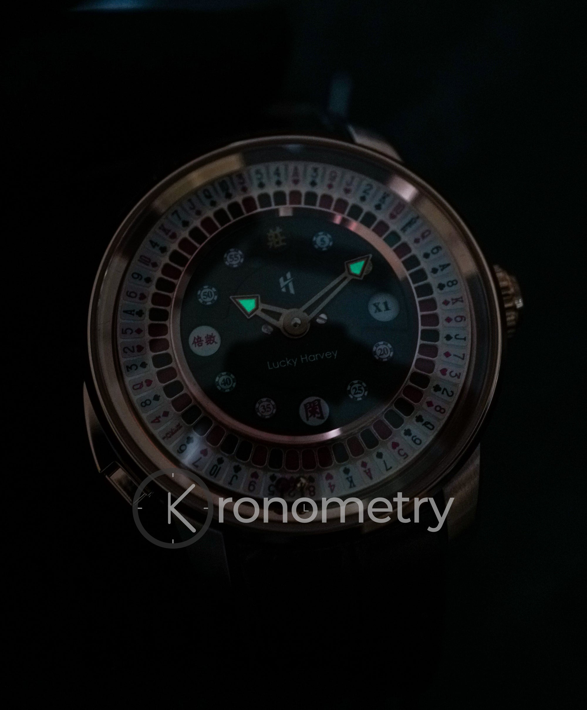 PLAYER SERIES ROSE GOLD POKER ROULETTE WATCH